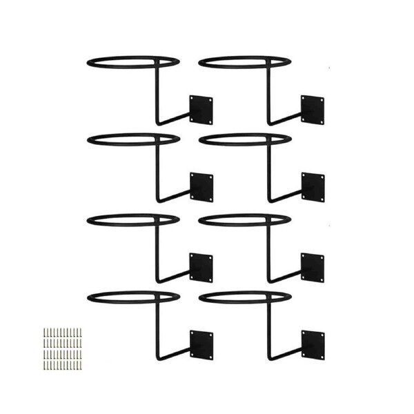 8x Helmet Holder Rack Motorcycle/Bicycle Hat Display Stand Wall Mounted Hook