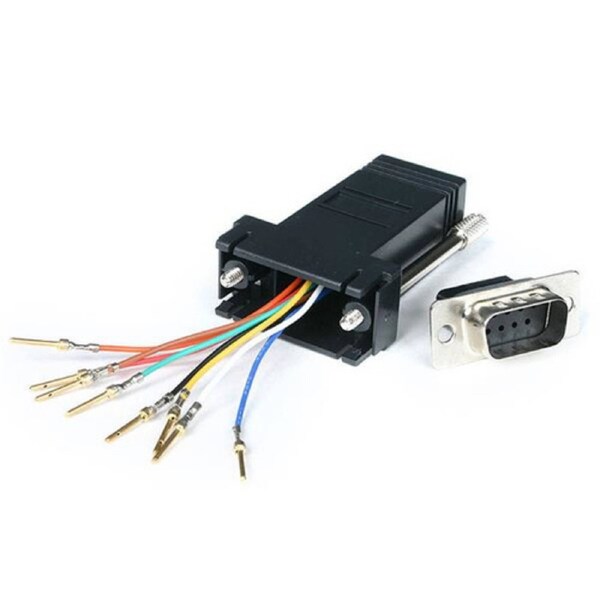 Startech DB9 to RJ45 Modular Adapter - M/F - Serial adapter - DB-9 (M) - RJ-45 (F) - 1 x 9-pin DB-9 Male - 1 x RJ-45 Network Female - Black