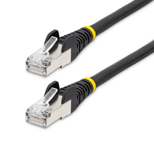Startech 7m CAT6a Ethernet Cable, Black Low Smoke Zero Halogen (LSZH) 10 GbE 100W PoE S/FTP Snagless RJ-45 Network Patch Cord - Cable for Network Device - First End: 1 x RJ-45 Network - Male