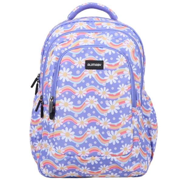 Alimasy Rainbow Daisy Large School Backpack