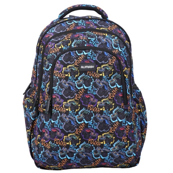 Alimasy Monster Truck Large School Backpack