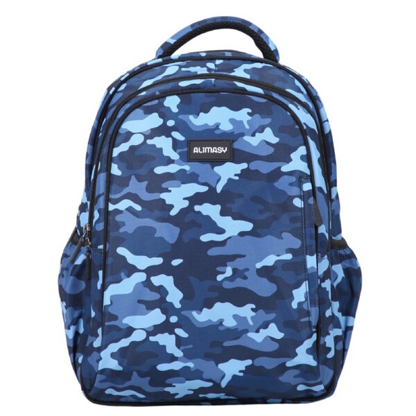 Alimasy Blue Camouflage Midsize Kids Backpack