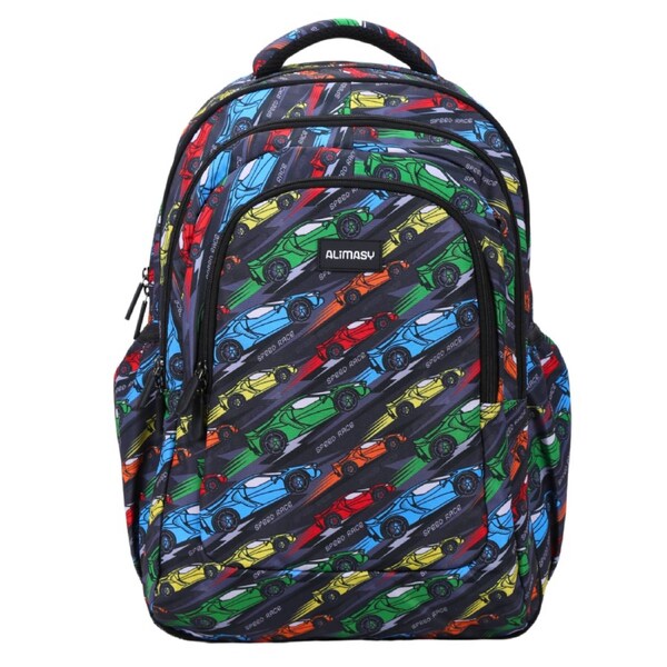 Alimasy Racing Car Large School Backpack