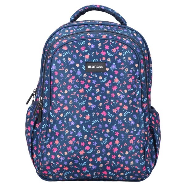 Alimasy Ditsy Flowers Navy Midsize Kids Backpack