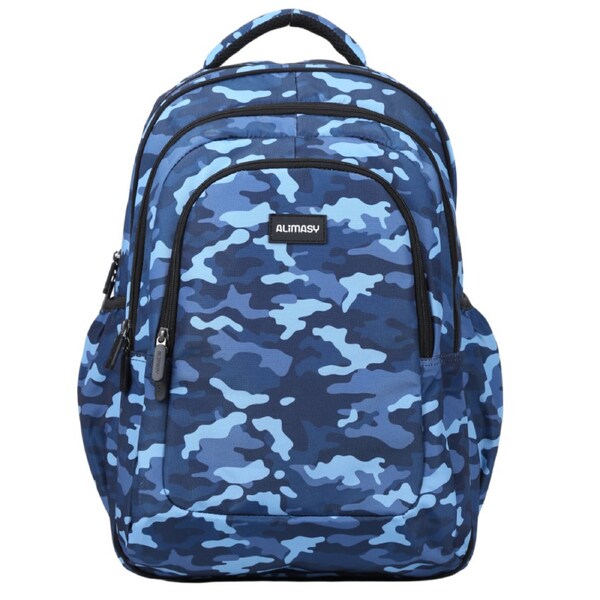 Alimasy Blue Camouflage Large School Backpack