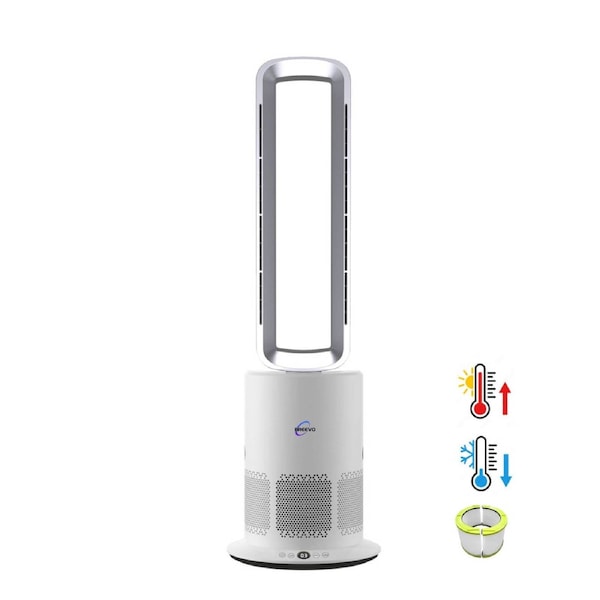 Breevo Premium 3-in-1 Bladeless Fan Heater & HEPA Air Purifier 1950W - PureAir - White