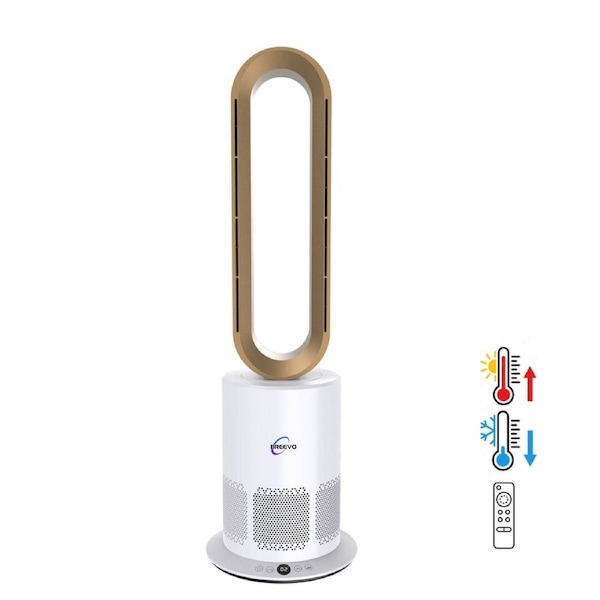 Breevo 3-in-1 Bladeless Air Purifier Fan & Heater 1950W - PureFlow - Gold