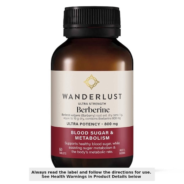 Wanderlust Ultra Strength Berberine 800mg - 60 Tablets