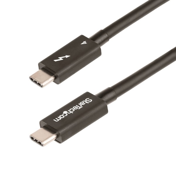 StarTech 3ft (1m) Thunderbolt 4 Cable, 40Gbps, 100W PD, 4K/8K Video, Intel-Certified, Compatible w/Thunderbolt 3/USB 3.2/DisplayPort