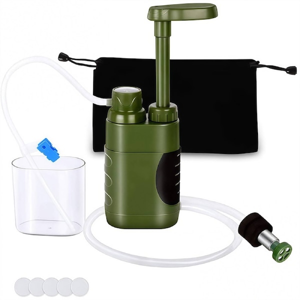 Nevenka Portable Water Filtration System Survival For Outdoor Backpacking Gear