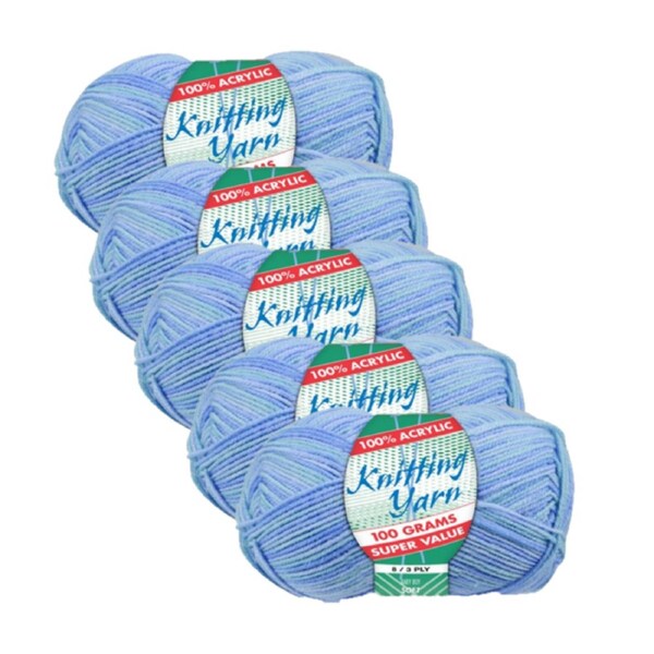Deal365 5x Knitting Yarn 8 Ply 100g Baby boy