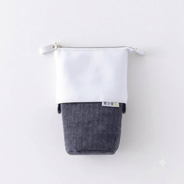 OzOffer Pop-up Pencil Case Charcoal Grey