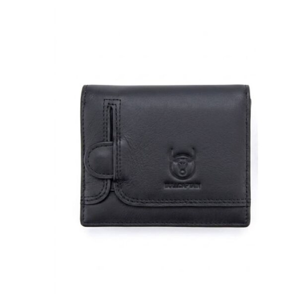 OzOffer Men Wallet Genuine Leather Card Holder Wallets 5 Card Slots (Black)