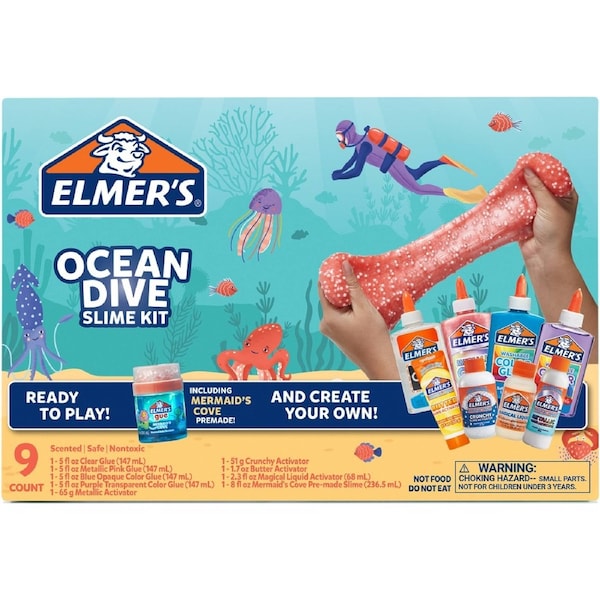 Elmer's Ocean Dive Slime Kit with Supplies
