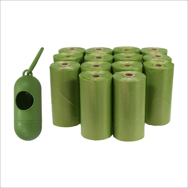Pet Swift Biodegradable Dog Poop Bags - 14 Rolls (210 Bags) + Dispenser