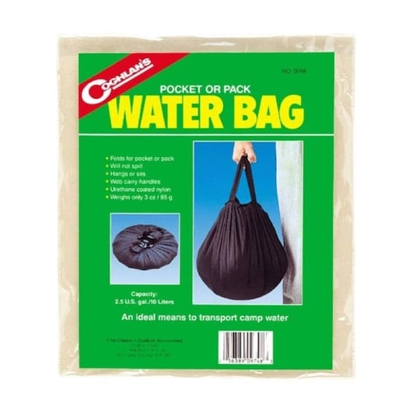 2PK Coghlans Nylon Water Bag Foldable 10L W/ Carry Handles Camping Accessory