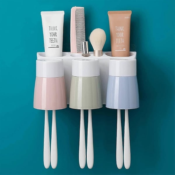 Wall Mounted Toothbrush Holder, Electric Toothbrush Holder, Wall Mounted Space Saving Toothbrush Organizer, Shower Toothbrush Holder, PP-Eco-friendly