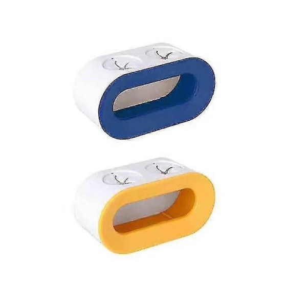 Double Hole Toothbrush Rack Bath Electric Toothbrush H Punch- Toothbrush Stora Rack Bath Accessories (2pcs)