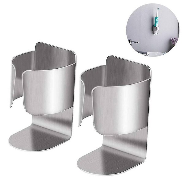 2 Pieces Toothbrush Holder For Electric Toothbrush Stainless Steel