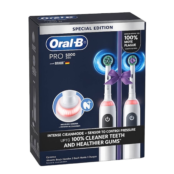 Oral B Pro 5000 Electric Toothbrush Dual Handle Pack