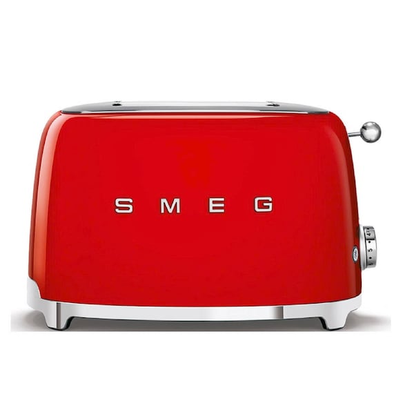 Smeg 50's Retro Style 2 Slice Toaster - Red TSF01RDAU