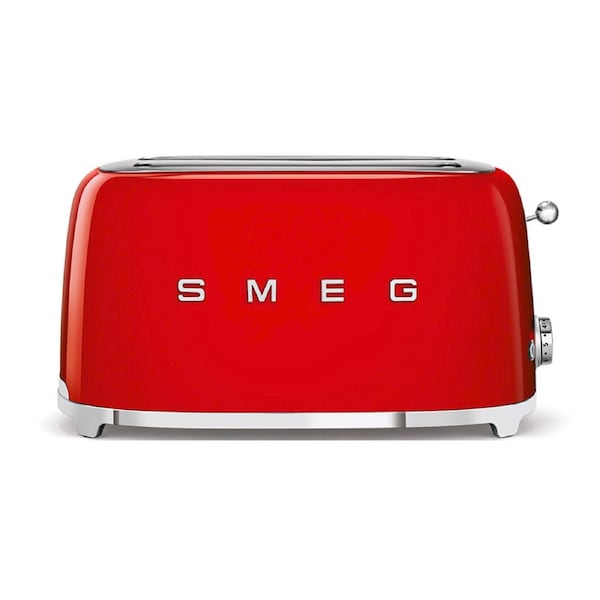 Smeg 50's Retro Style 4 Slice Toaster - Red TSF02RDAU