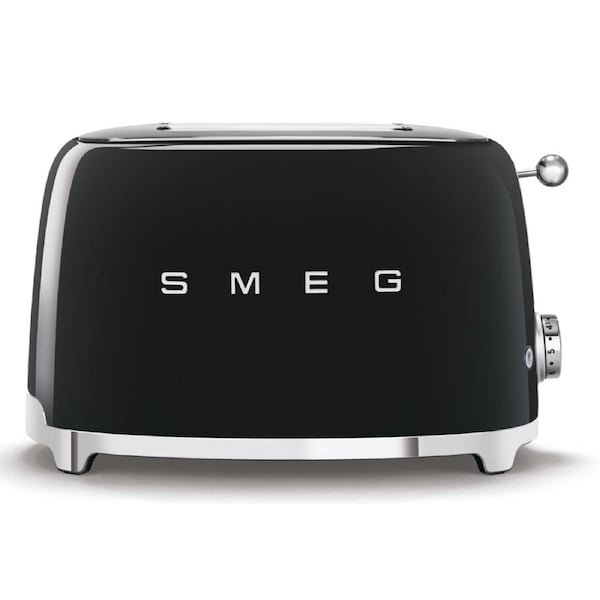 Smeg 50's Retro Style 2 Slice Toaster - Black TSF01BLAU
