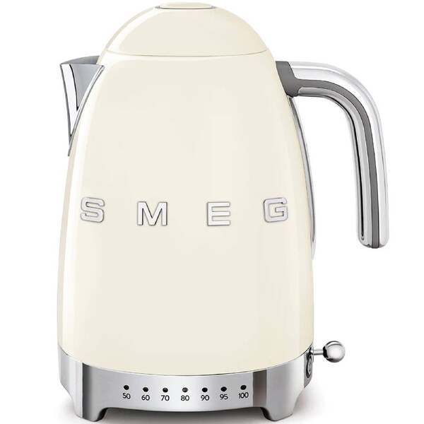 SMEG 50's Style Variable Temperature Kettle - Cream KLF04CRAU
