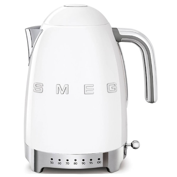 SMEG 50's Style Variable Temperature Kettle - White KLF04WHAU