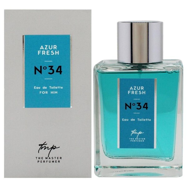 Azur Fresh N34 by The Master Perfumer for Men - 3.4 oz EDT Spray 3.4 oz