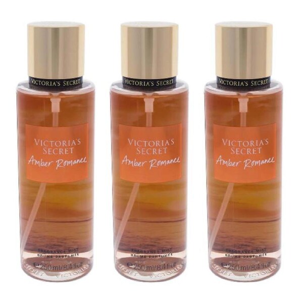 Amber Romance by Victorias Secret for Women - 8.4 oz Fragrance Mist - Pack of 3 8.4 oz