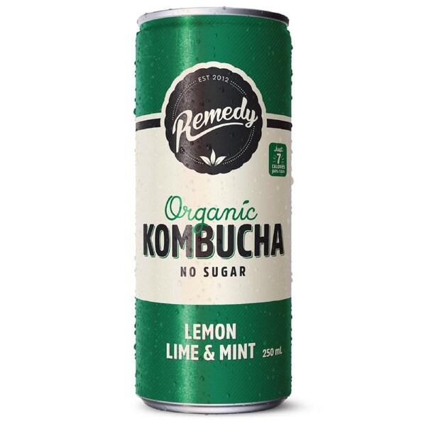 Remedy Kombucha Lemon Lime & Mint 24 x 250ml