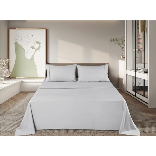 Ramesses Elite 100% Cooling Bamboo Sheet Set King / White