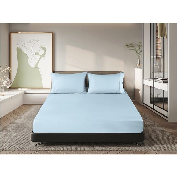 Ramesses Elite 100% Cooling Bamboo Fitted Sheet Combo Set King / Endless Sky