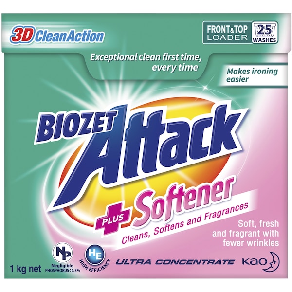 Biozet Attack Plus Softener Powder 1kg