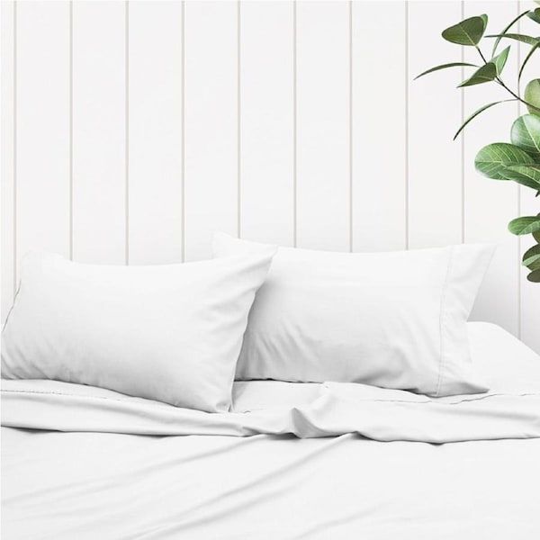 Odyssey Thermal Flannelette Sheet Set White Queen