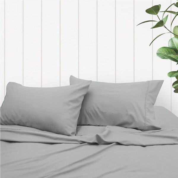 Odyssey Thermal Flannelette Sheet Set Pale Grey Single