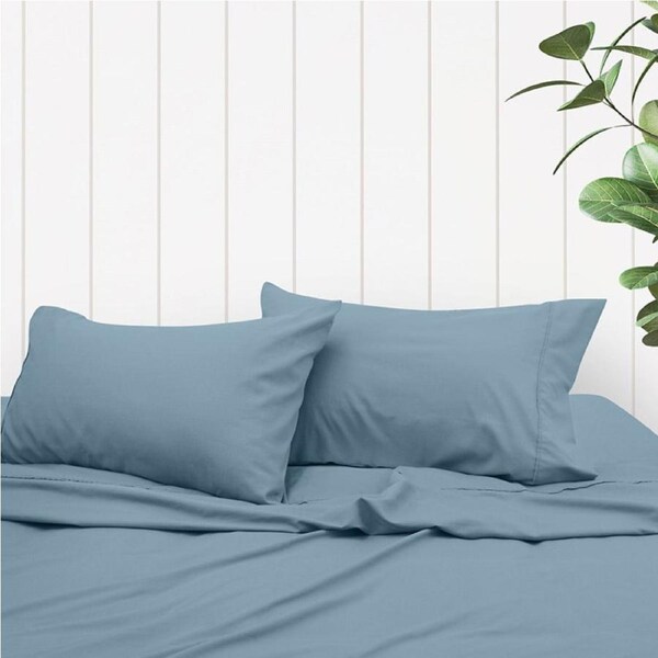 Odyssey Thermal Flannelette Sheet Set Twilight Blue Single