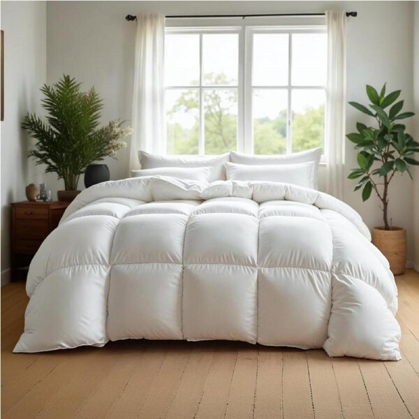 Royal Comfort Quilt 50% Duck Down 50% Duck Feather 233TC Cotton Pure Soft Duvet Double