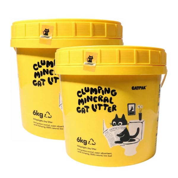 CatPak Clumping Attapulgite Mineral Cat Litter 6kg 2 Pack