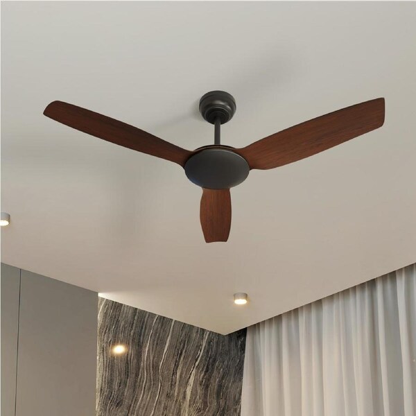 Vevare 52" Ceiling Fans DC Motor with Remote Control 5 Speed 3 Blades Fans Walnut