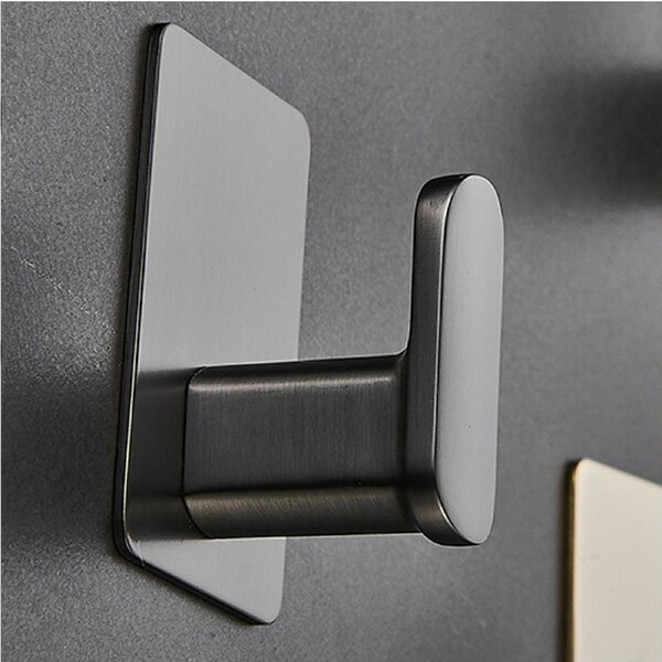 Alumium Alloy Hanging Hook Wall Mounted Hanger Hanging Coat Clip Wall Mount Bathroom Laundry Grey