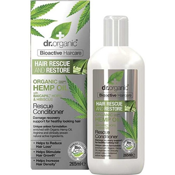 Dr Organic Rescue & Restore Conditioner Organic Hemp Oil 265ml 265ml