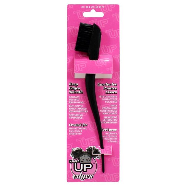 Amped Up Edges Brush - Black by Cricket for Unisex - 1 Pc Hair Brush 1 Pc