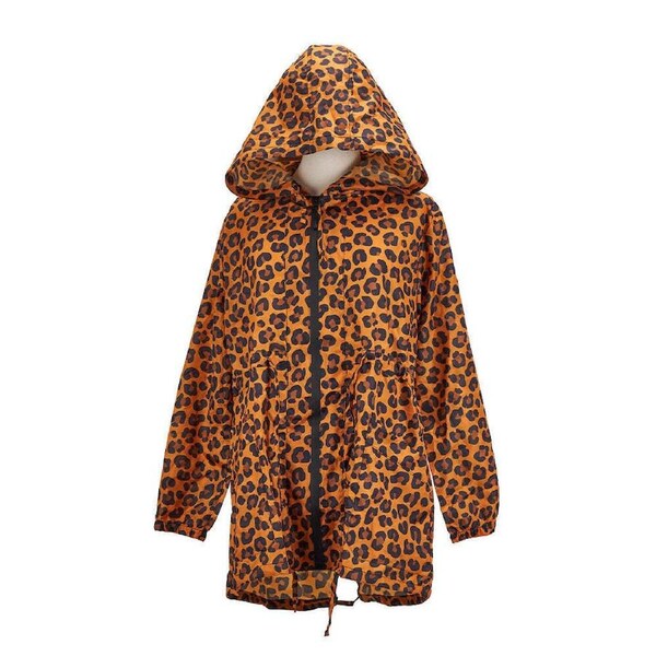 Annabel Trends Pongee Hoodie Spray Jacket Storage Pouch All Seasons Ocelot M