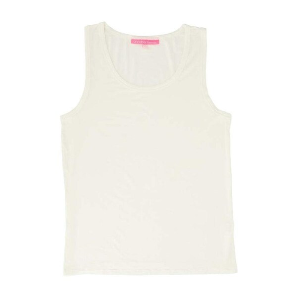 Annabel Trends Sleep Singlet Women's Sleeveless Top Soft oungewear White M
