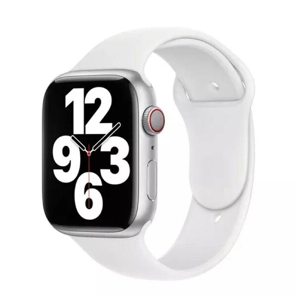 Silicone Sports Band For Apple Watch Series 2-7/SE 38mm 44mm White 38mm/40mm/41mm