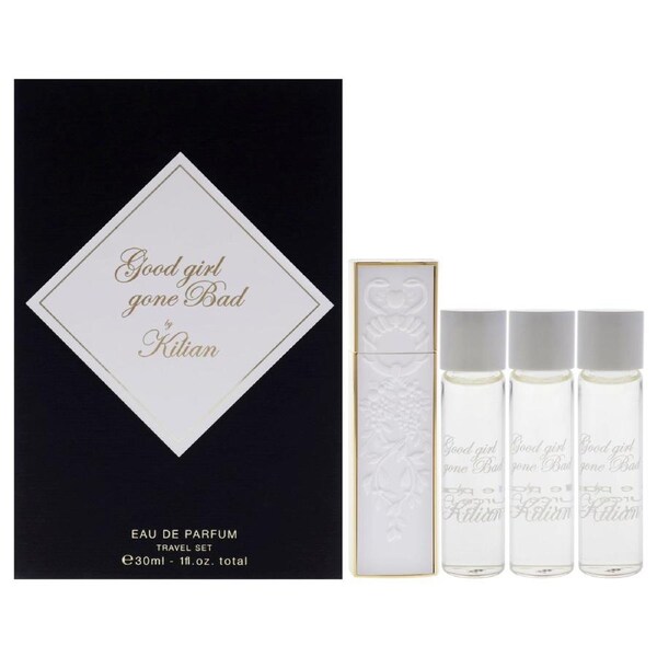 Good Girl Gone Bad Travel Set by Kilian for Women - 5 Pc Mini Gift Set 4 x 0.25oz EDP Spray (Refill), Travel Spray 4 Pc Mini Gift Set