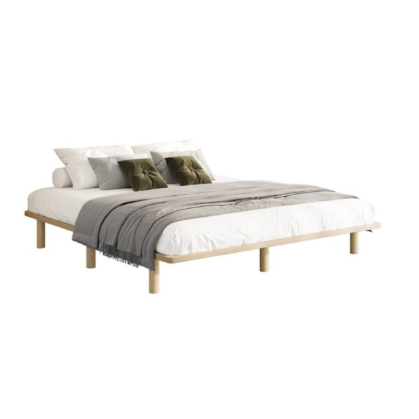 Oikiture Bed Frame Queen Double King Single Wooden Bed Base Platform Timber King