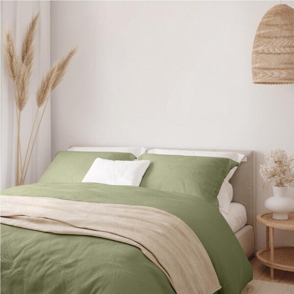 Odyssey Bamboo Blend Quilt Cover Set Olive Double